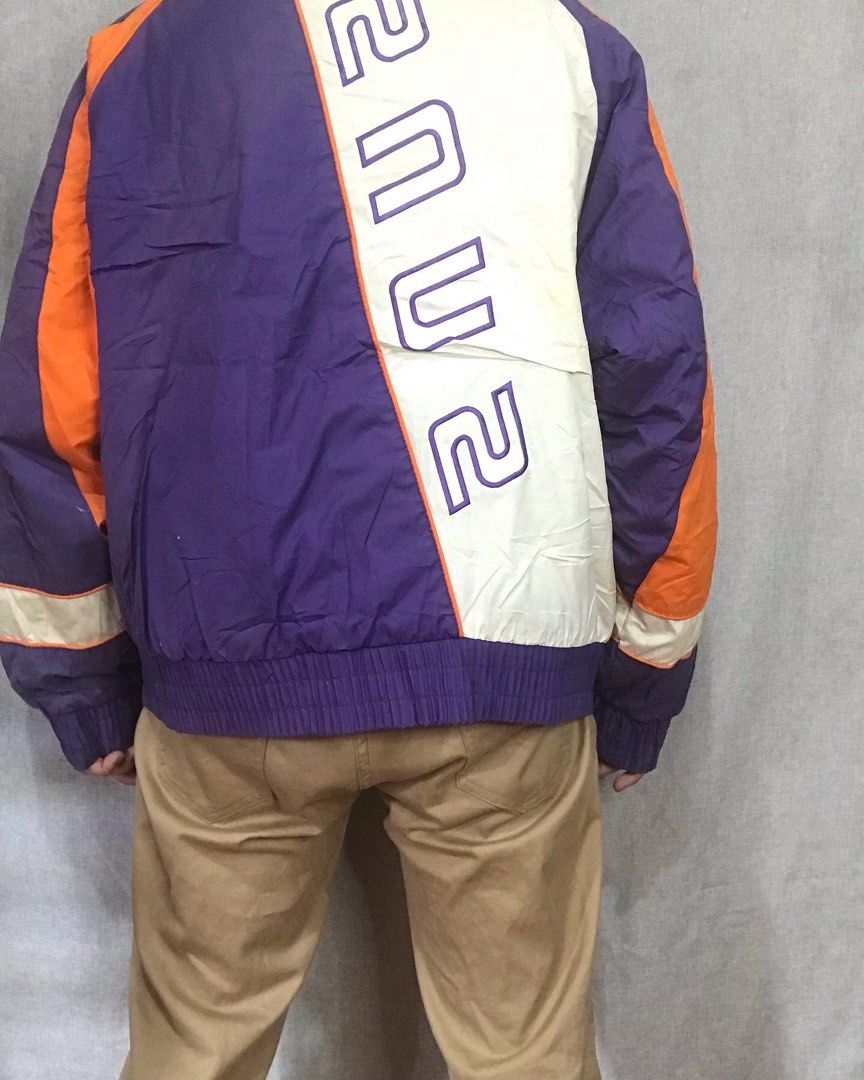 Vtg 90s Phoenix Suns Pro Player Warm Up Jacket Mesh az NBA Basketball