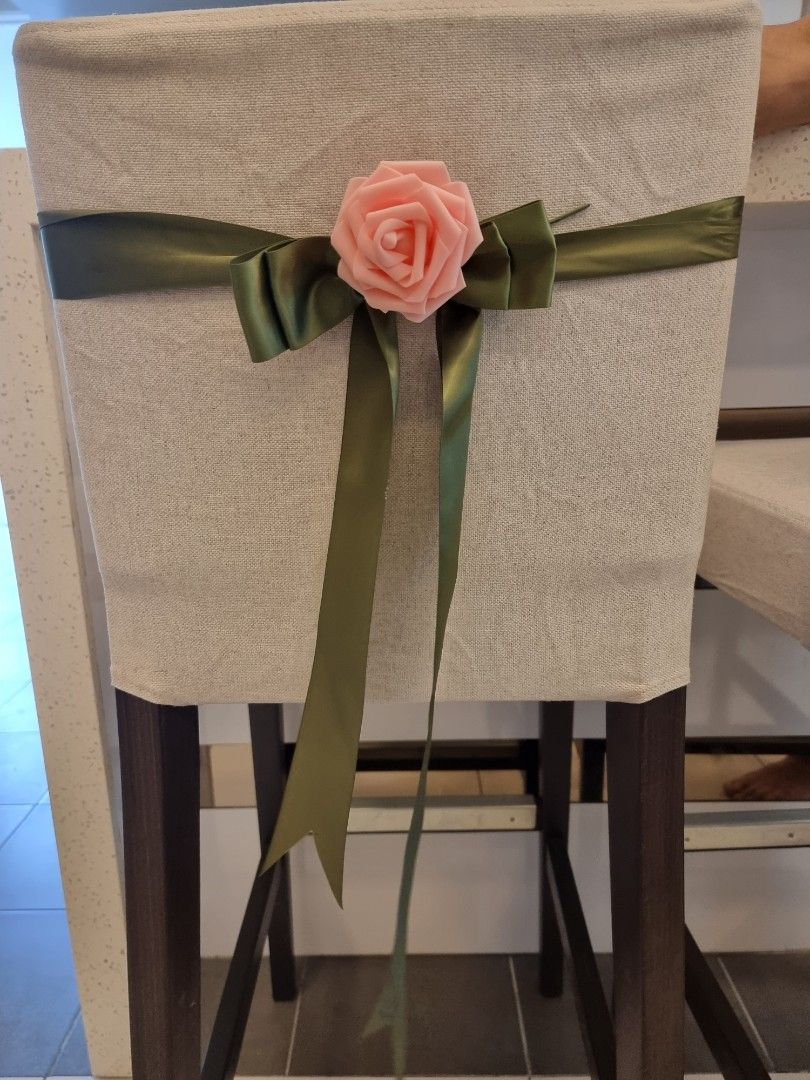 Wedding chair decorations, Furniture & Home Living, Home Decor