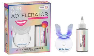 White Glo Accelerator Teeth Whitening Kit with LED Light for Sensitive Teeth and Gums