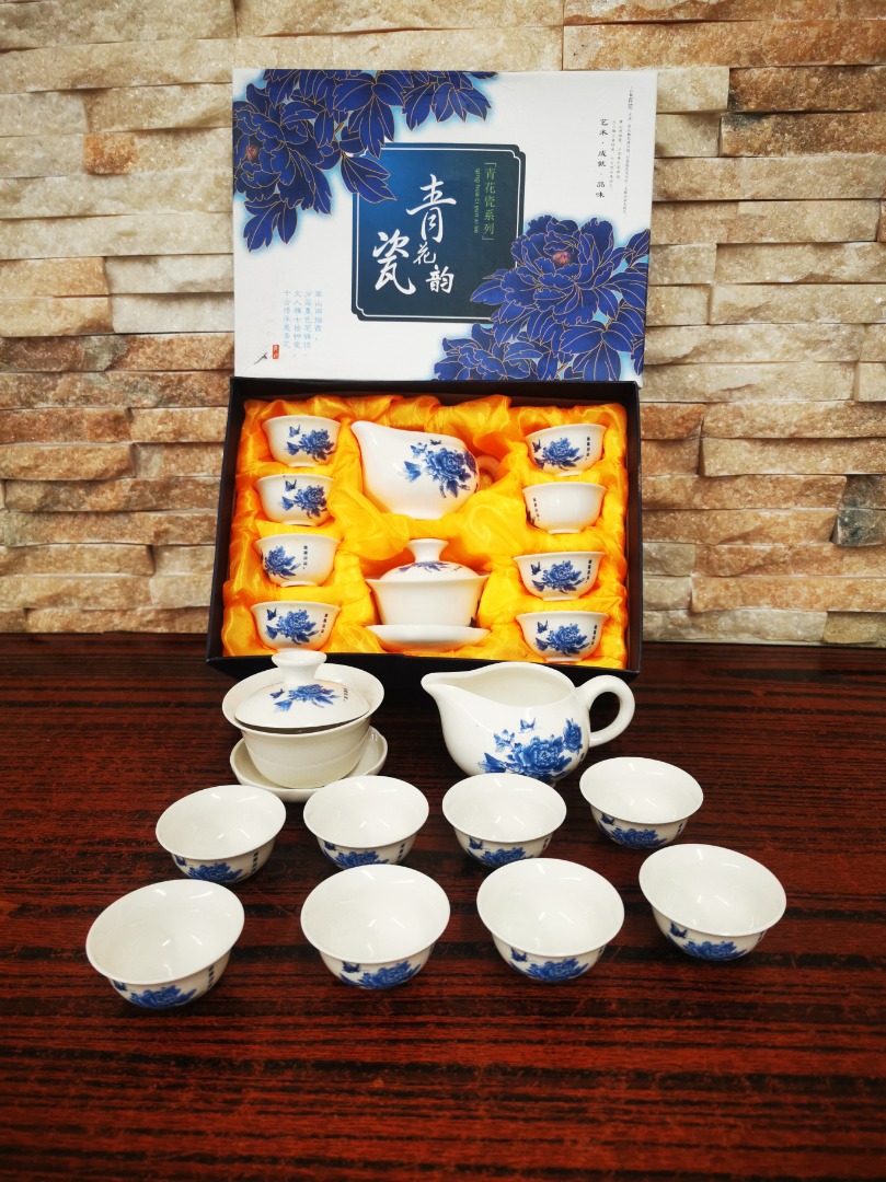 White Porcelain Tea Set Box, Furniture & Home Living, Kitchenware