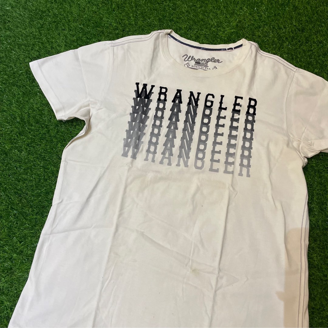 Wrangler USA Logo Spell Out Shirt, Men's Fashion, Tops & Sets, Tshirts ...