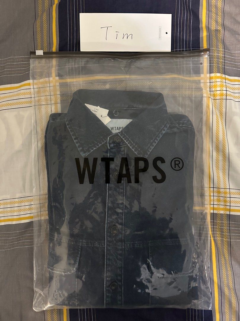 WTAPS 22AW WCPO 01 LS INDOGO DENIM SHIRT, 男裝, 上身及套裝, T