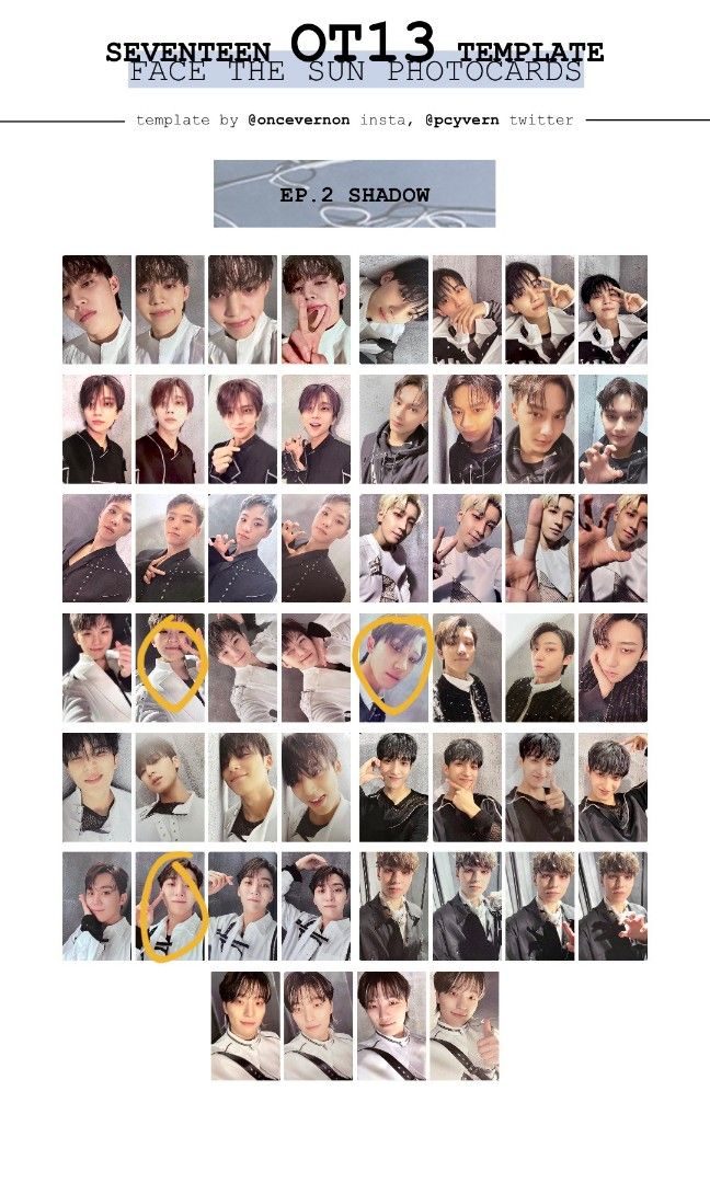 wtt/wts seventeen dream flash price, face the sun ep 1 & ep 2 pcs