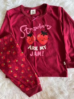 (1&2Y) Red Strawberry Pyjama
