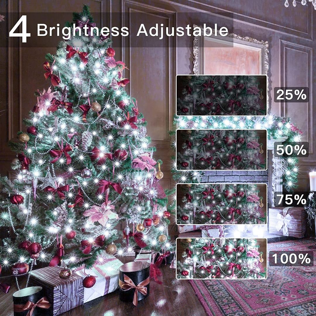 262FT 800LED, Plug in Christmas Tree Lights Timer 8 Modes Remote Control  NEW