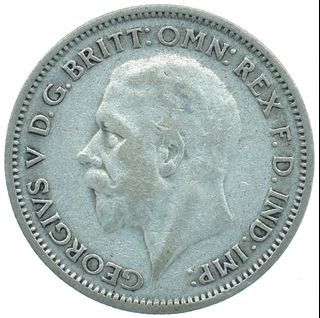 GREAT BRITAIN COIN - 1936 SILVER SIXPENCE KING GEORGE V 