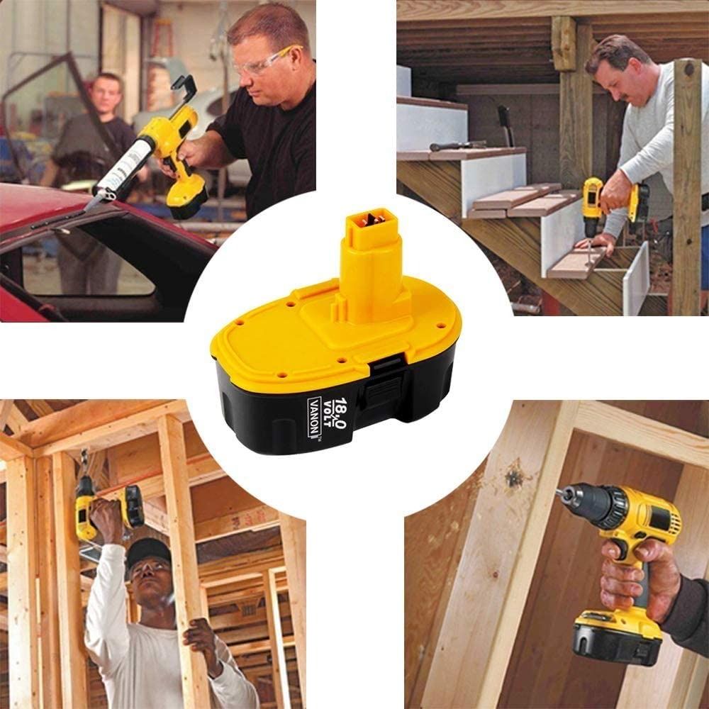 Replacement battery for top dewalt 18v drill