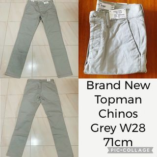 *$20*BNWT Topman Stretch Skinny Chinos Grey W28 / L30 71cm