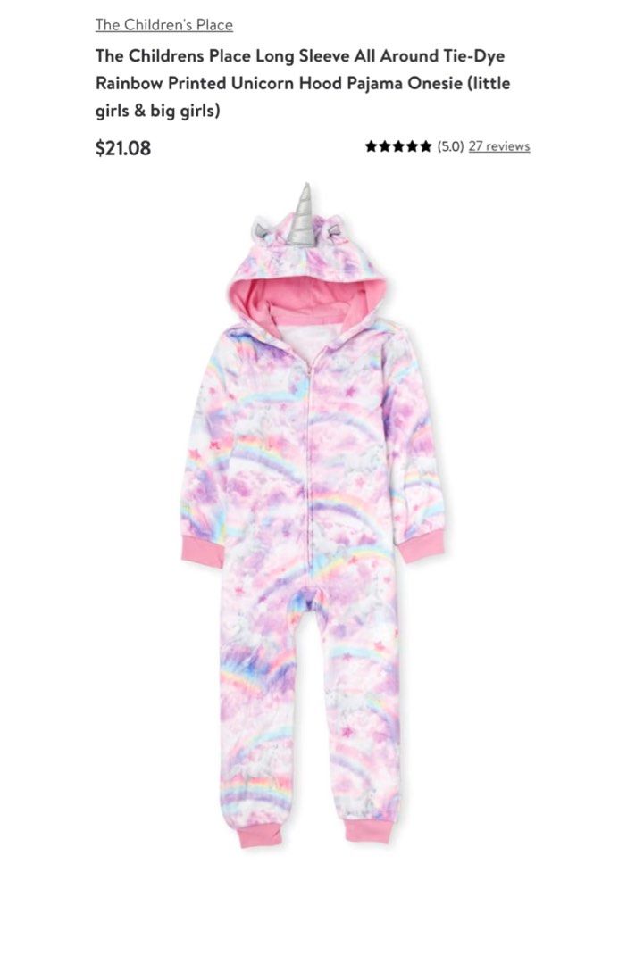 Children's place unicorn onesie online