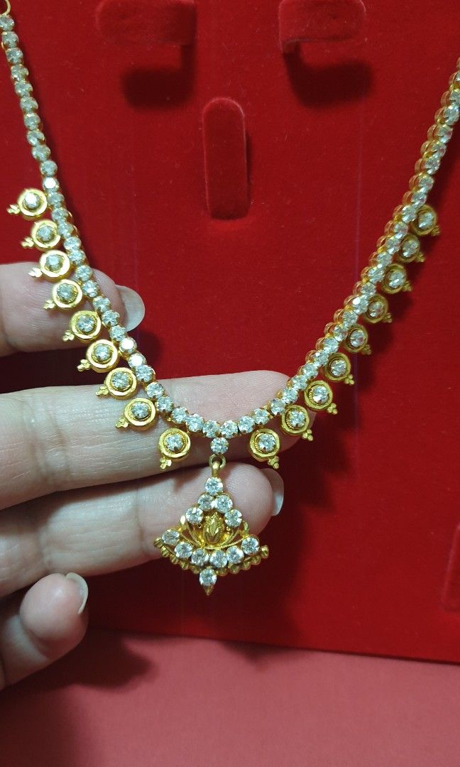 White stone clearance necklace with price