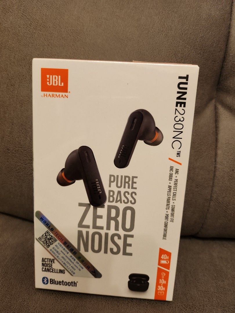 黑色JBL pure bass zero noise tune 230 nc, 音響器材, 頭戴式/罩耳式耳機 - Carousell
