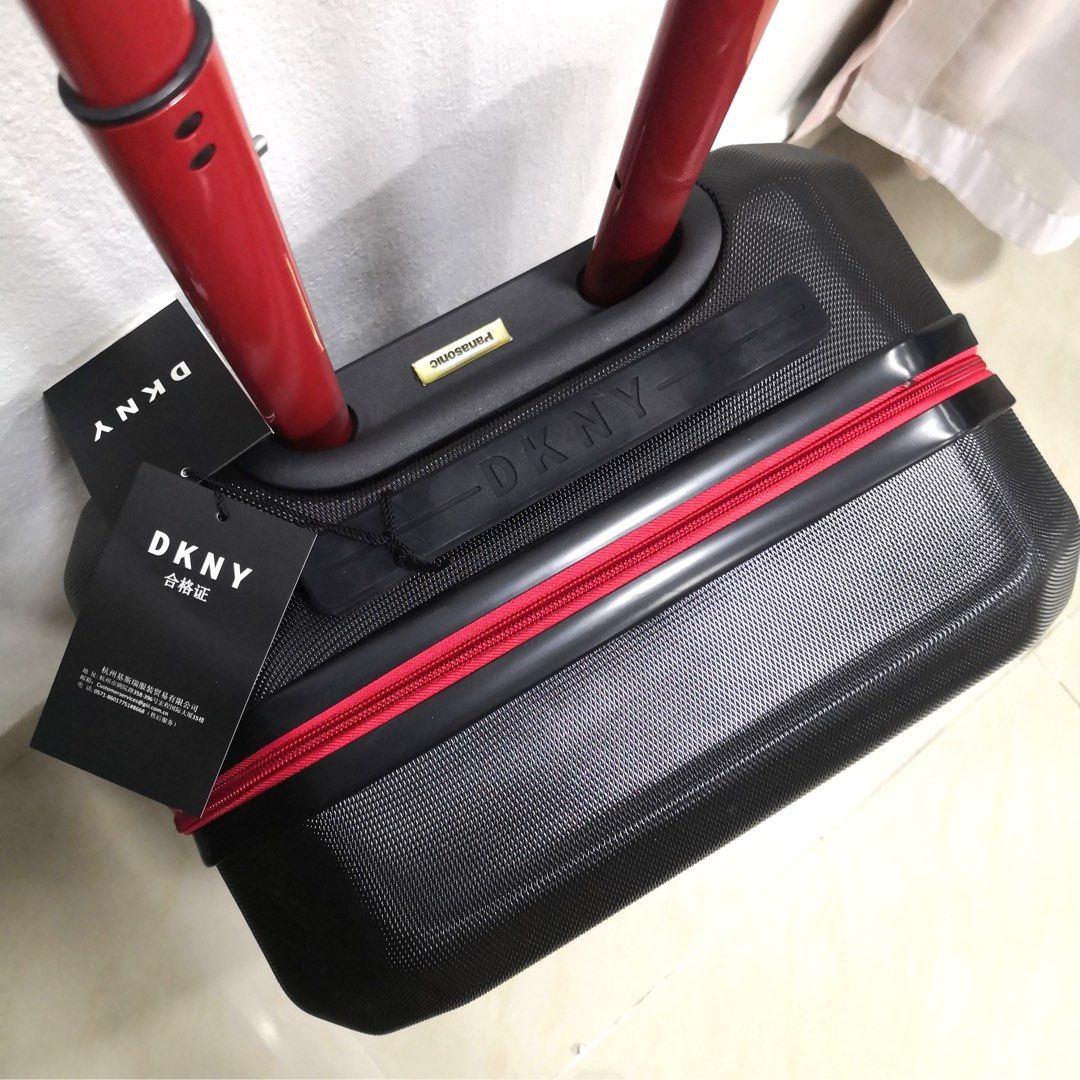 💯 Original DKNY 20 Premium Gotham Hardcase Luggage-Black & Red (TSA Lock)