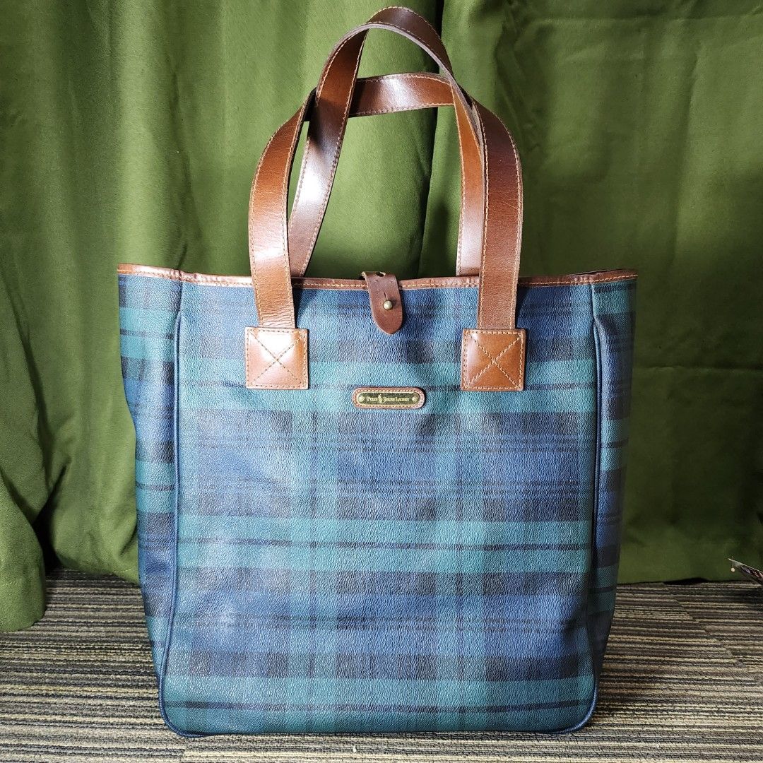 Vintage ralph lauren plaid bag shop