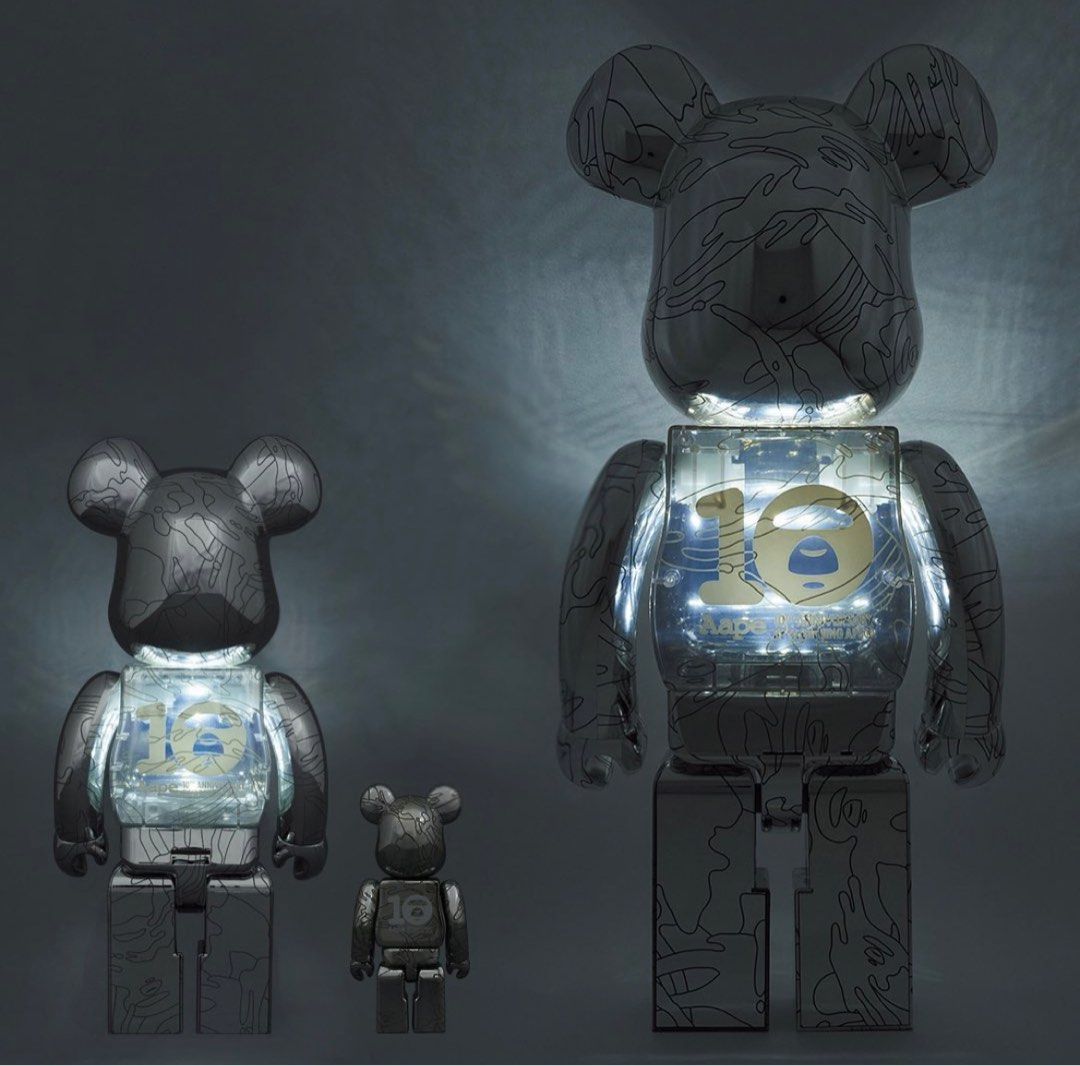 Aape by a bathing ape 10th anniversary 400% 100% 1000% bearbrick