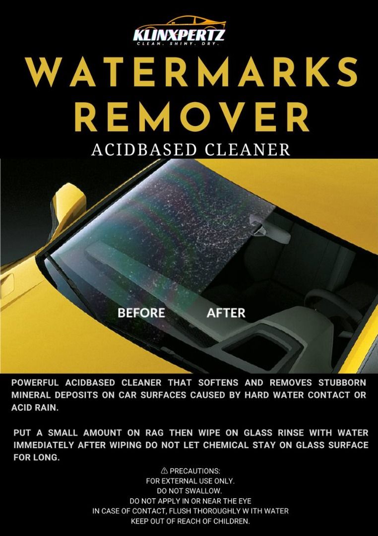 Car Glass Cleaner Acid Rain Remover Water Marks - Temu