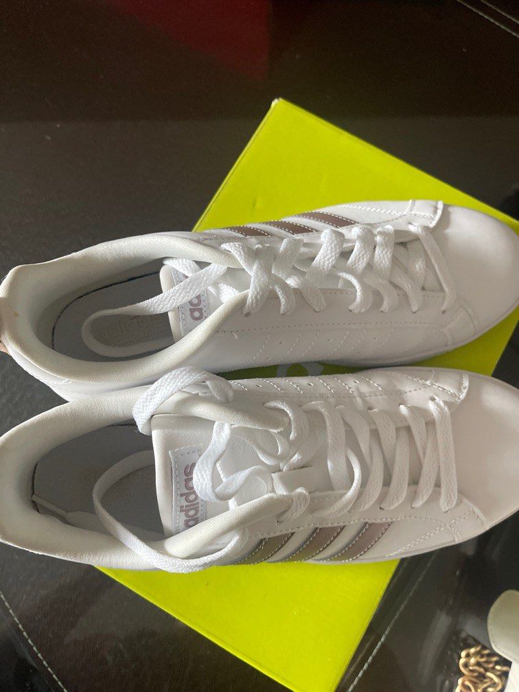 Adidas neo white and rose gold sales