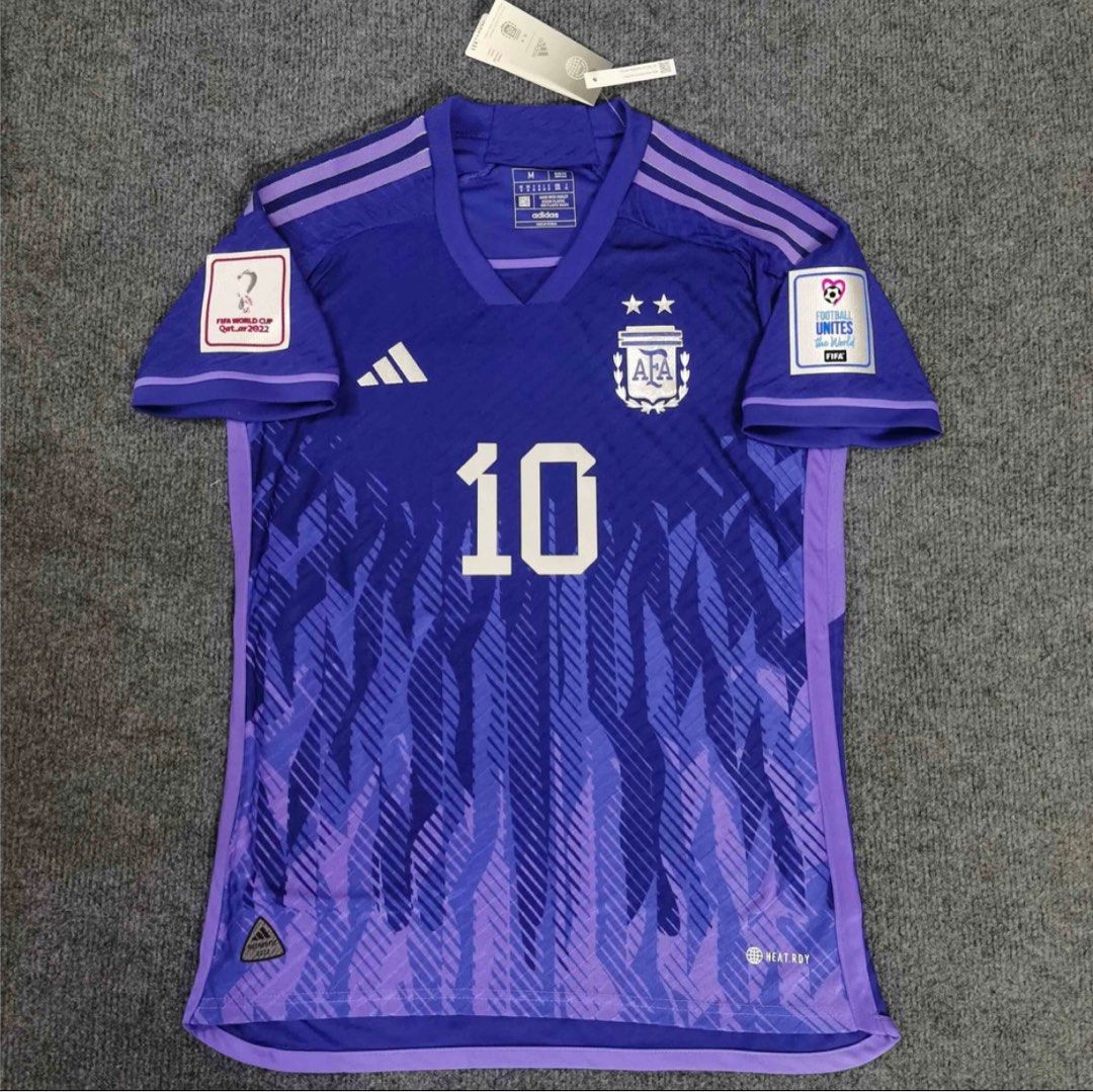 Adidas Argentina 2022-23 Messi Away Jersey Legacy Indigo/Purple Rush