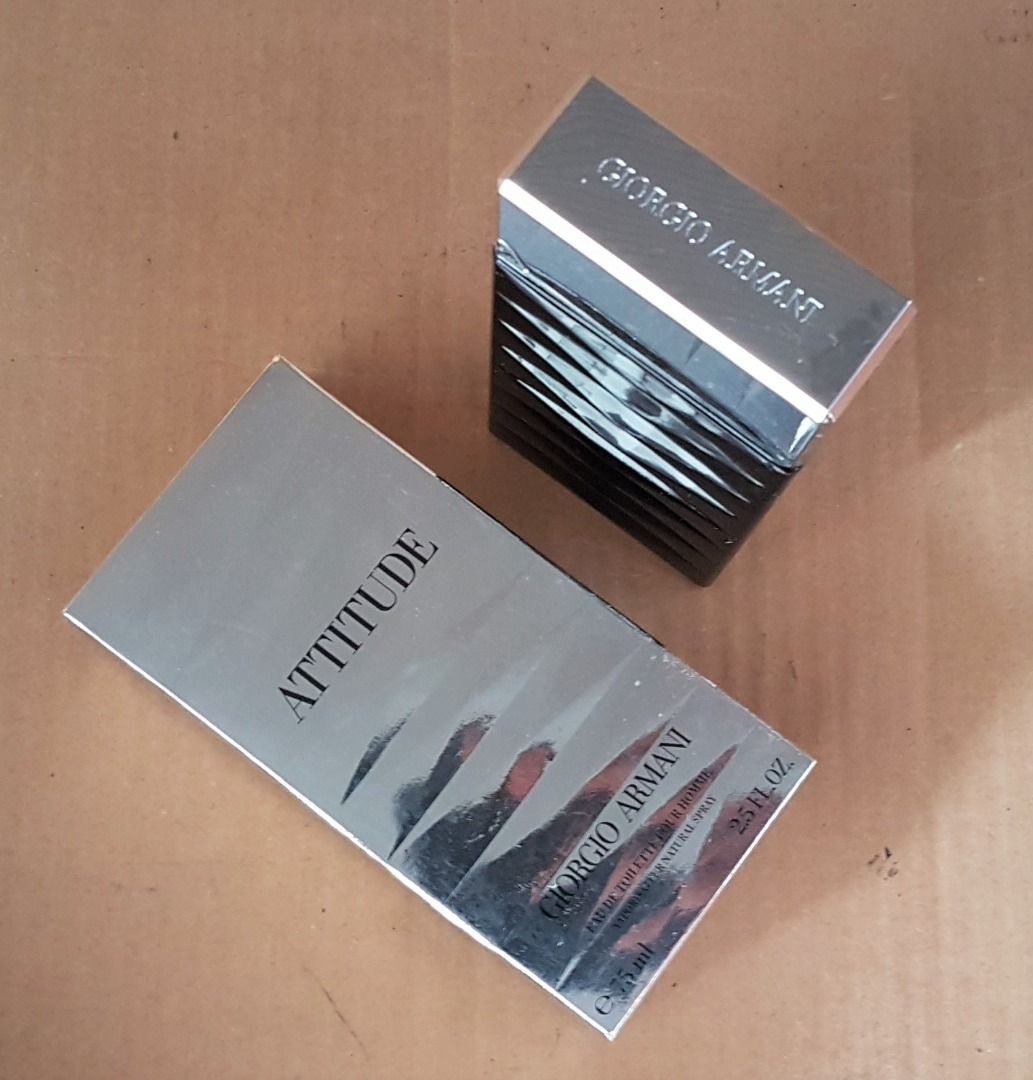 Armani Attitude by Giorgio Armani 75 ml Made in France Silicon Lemon Aromatic fragrance Men Eau De Toilette Spray Masculine Fragrance Cologne