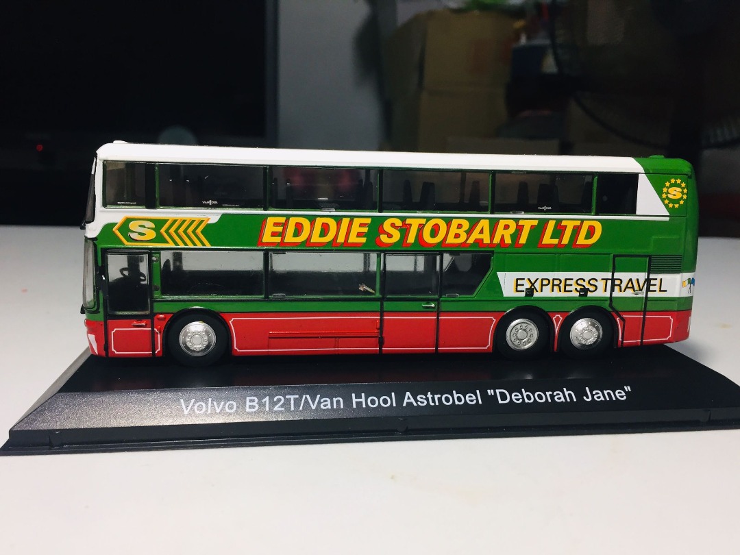 Very Rare ATLAS EDDIE STOBART Ltd 1/76 VOLVO B12T VAN HOOL ASTROBEL DEBORAH JANE BUS MODEL