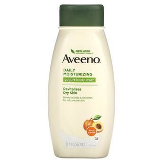 Authentic Aveeno Apricot Scented Daily Moisturizing Yogurt Body Wash Revitalizes Dry Skin 532 ml