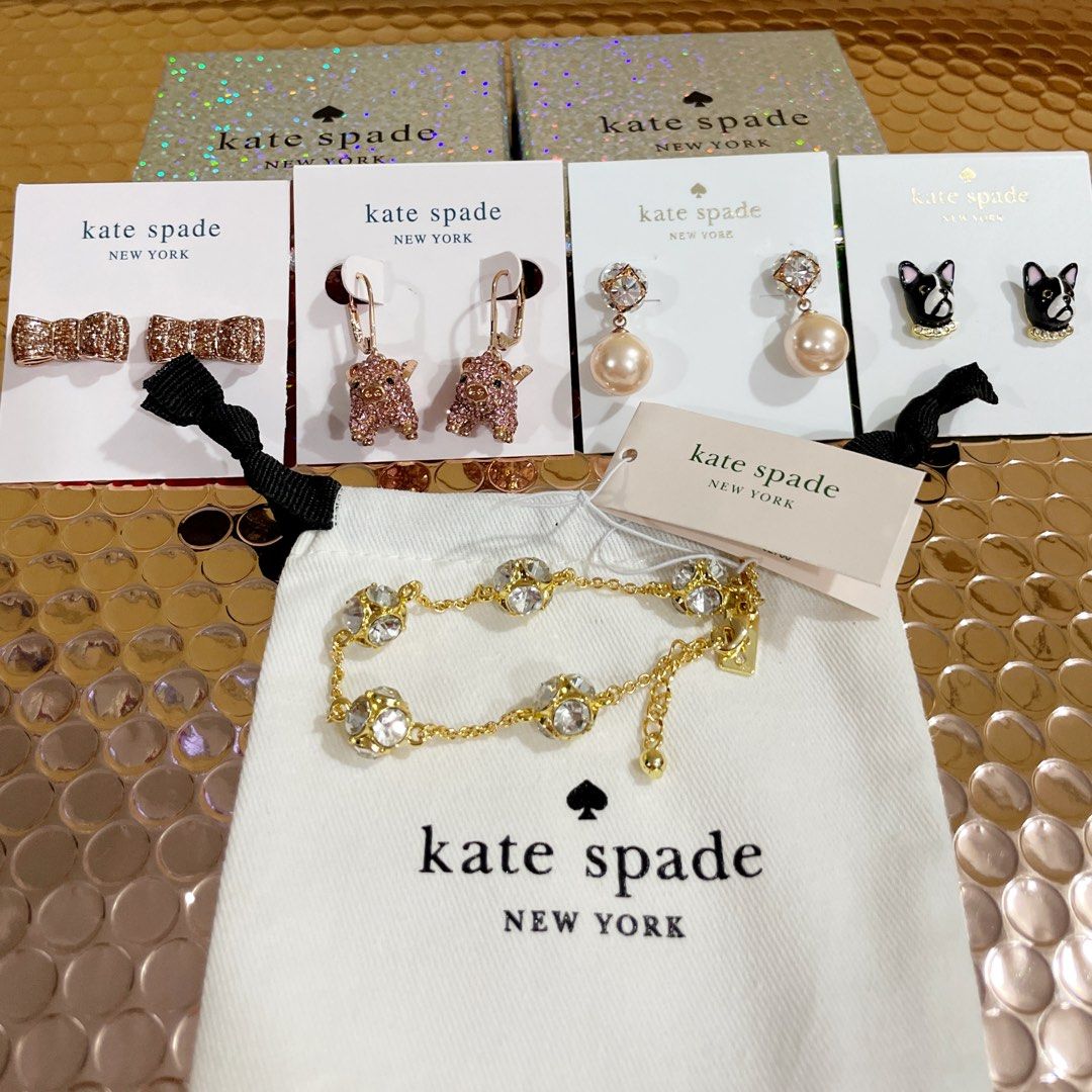 BN Kate Spade Earrings Bracelets with Dust Bag; $40 - $85, Women's Fashion,  Jewelry & Organisers, Earrings on Carousell
