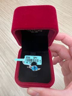 BNIB On Cheong 18K Blue Topaz Ring