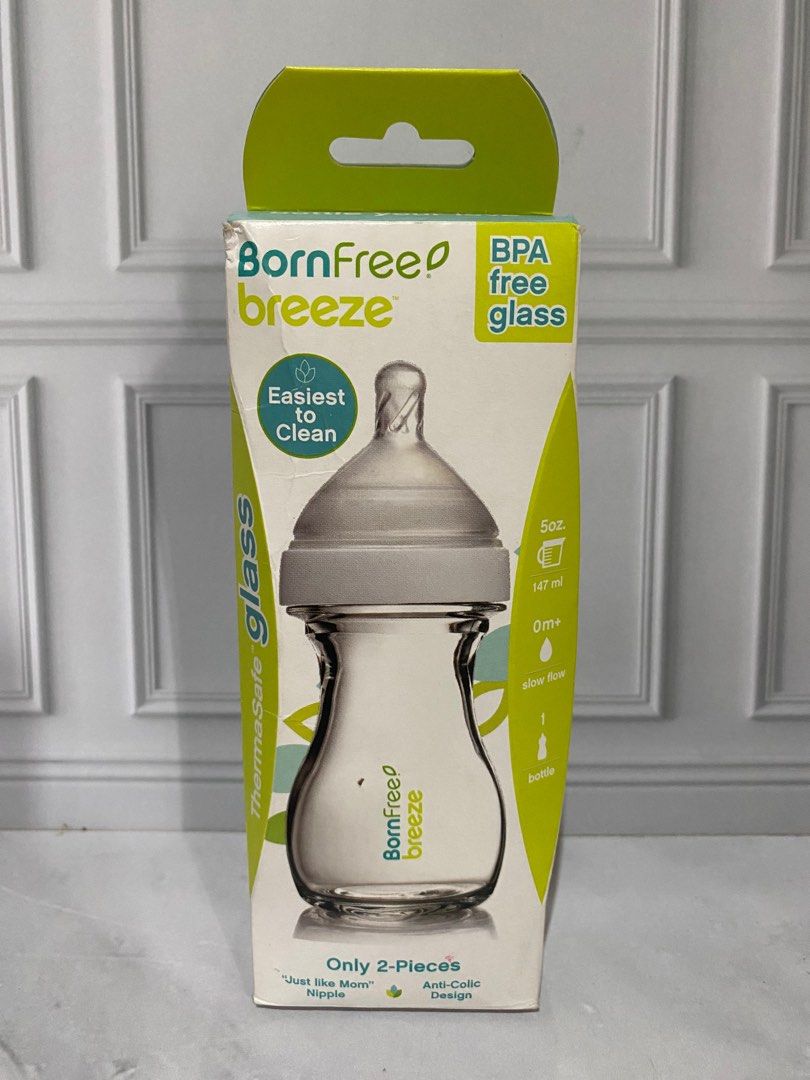 Born Free Breeze Glass Baby Bottle Bayi Anak Perawatan