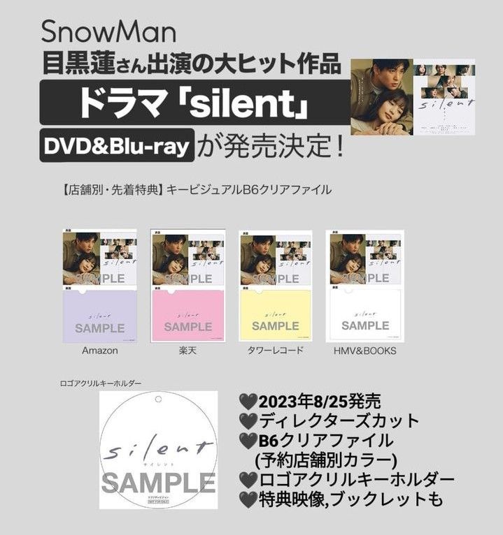 🖤BOX silent 日劇靜雪DIRECTOR'S CUT bluray dvd 代購預訂snowman 目