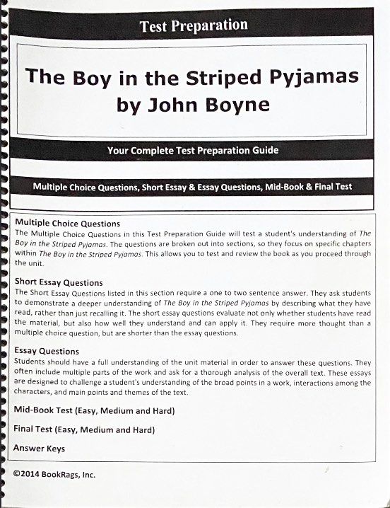 Boy in the striped pyjamas test preparation guide, Hobbies & Toys