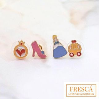 Brand New Authentic FRESCÁ Disney Cinderella 4-Pc Mix & Match Earring Gift Set