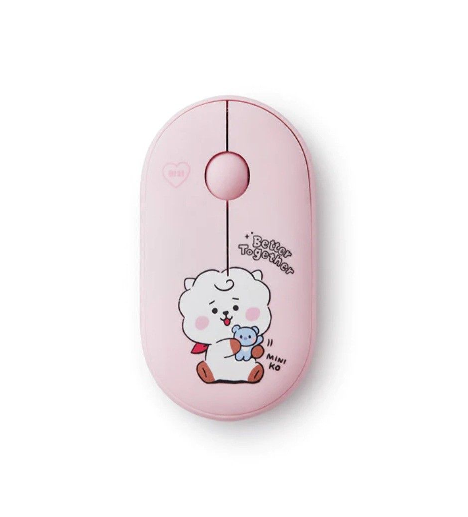 BT21 RJ Little Buddy Multi-Pairing Wireless Mouse (Category: Mouse & Mousepads) located in Quezon City. Submitted by niceandfancy (Listing ID 1204856734, Image 2). Description: size: 105 x 45 x 150 mm weight: 50g material: ABS.
