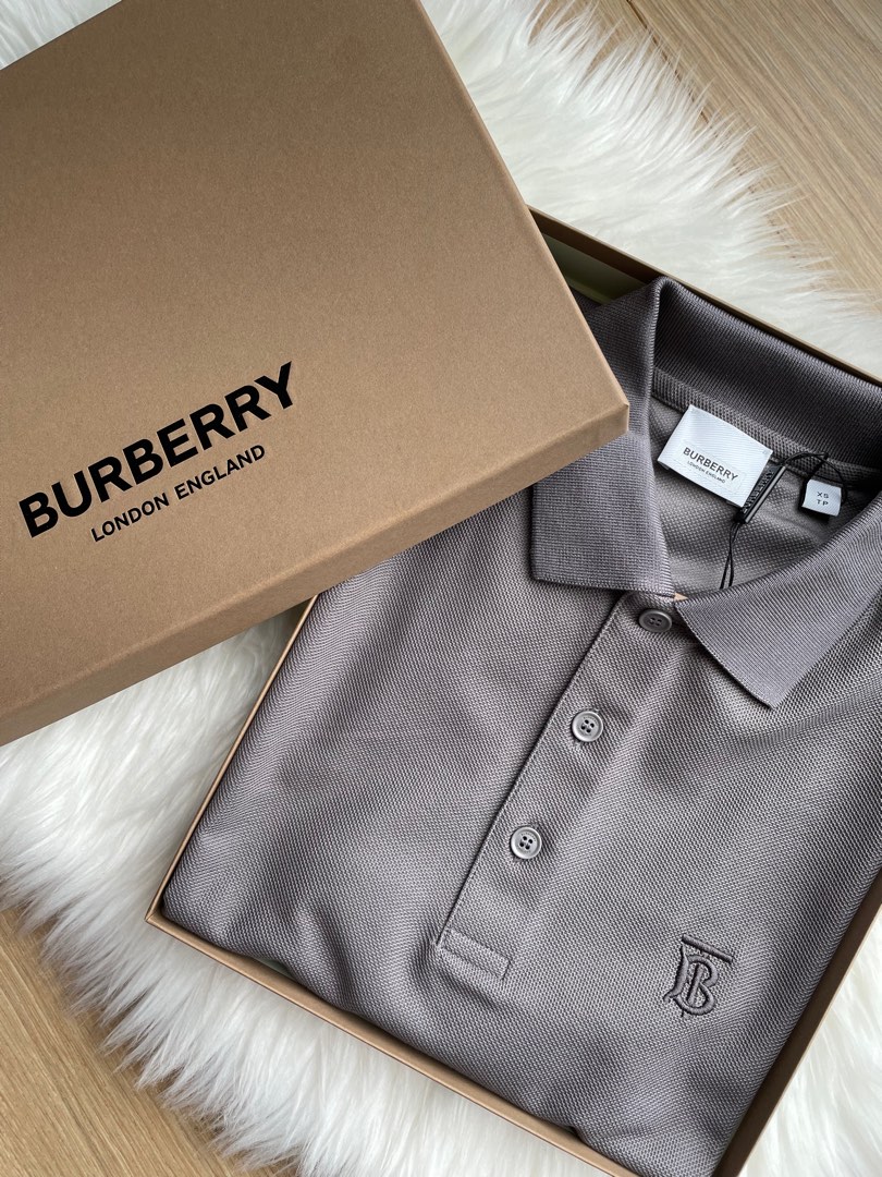 Burberry polo shirt outlet silver