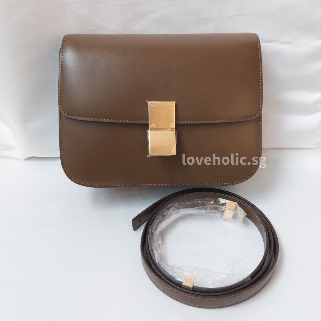 Celine Box Medium Camel Calfskin Gold Hardware sku 1575 Luxury Bags Wallets on Carousell