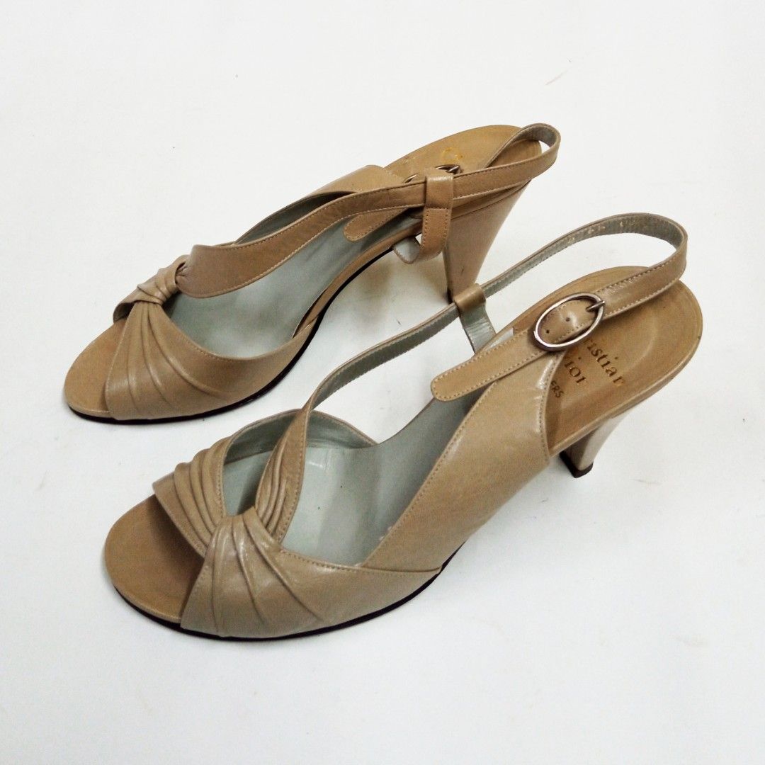 Christian Dior vintage nude feet heels US6