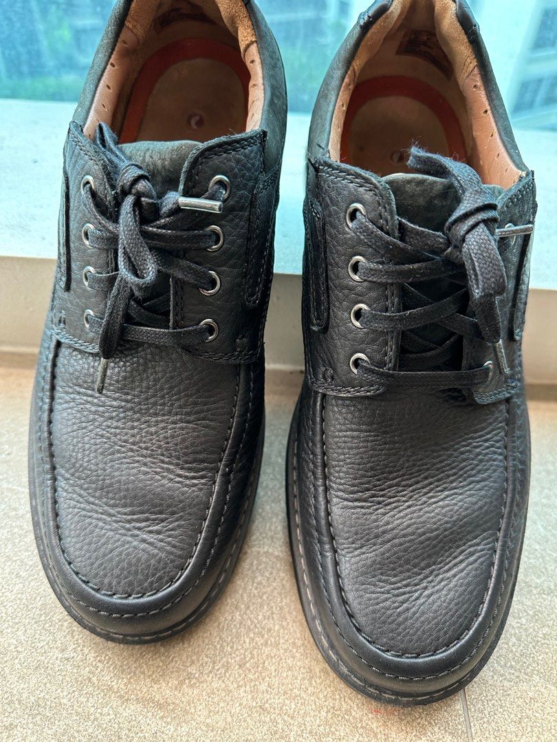 Clarks unstructured black shoes new arrivals