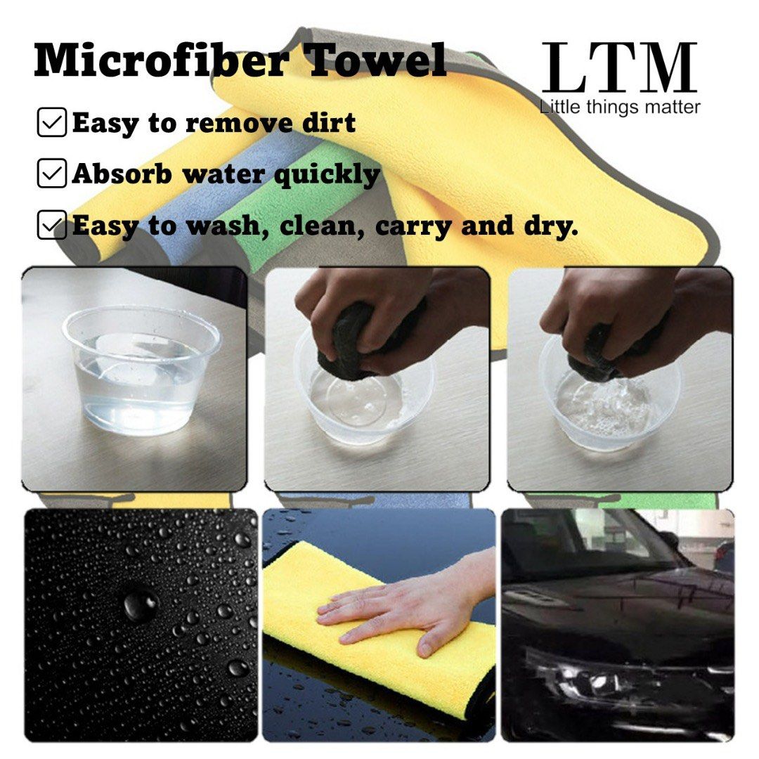 Clear stock] Super Absorbent Microfiber Cloth 30x30cm and ...