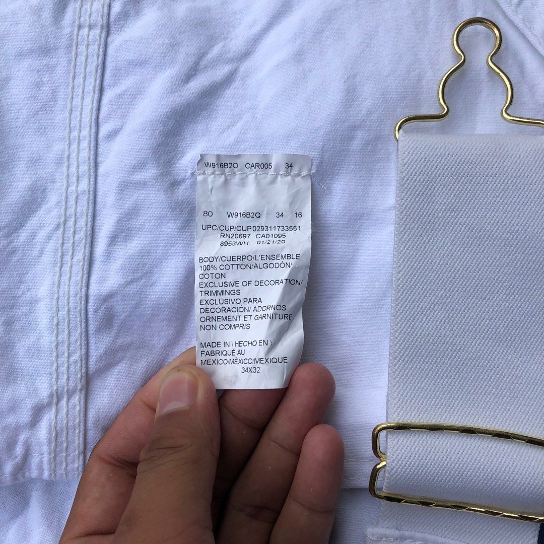 Dickies Jumpsuit Overall White, Men's Fashion, Bottoms, Jeans on Carousell