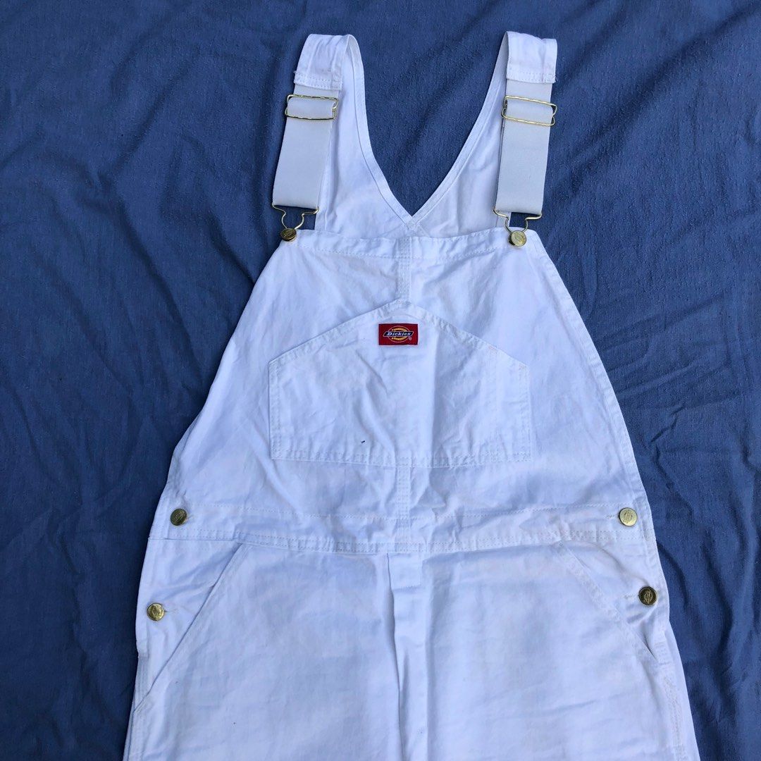 Dickies Jumpsuit Overall White, Men's Fashion, Bottoms, Jeans on Carousell