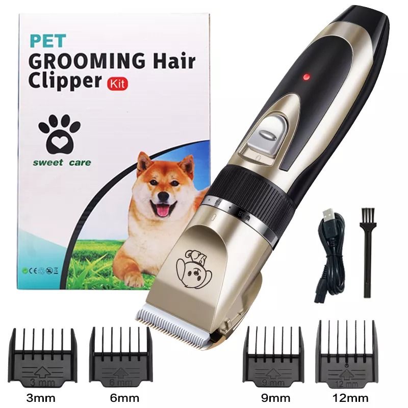 Dog Grooming Kit Clippers Low Noise Electric Quiet Rechargeable