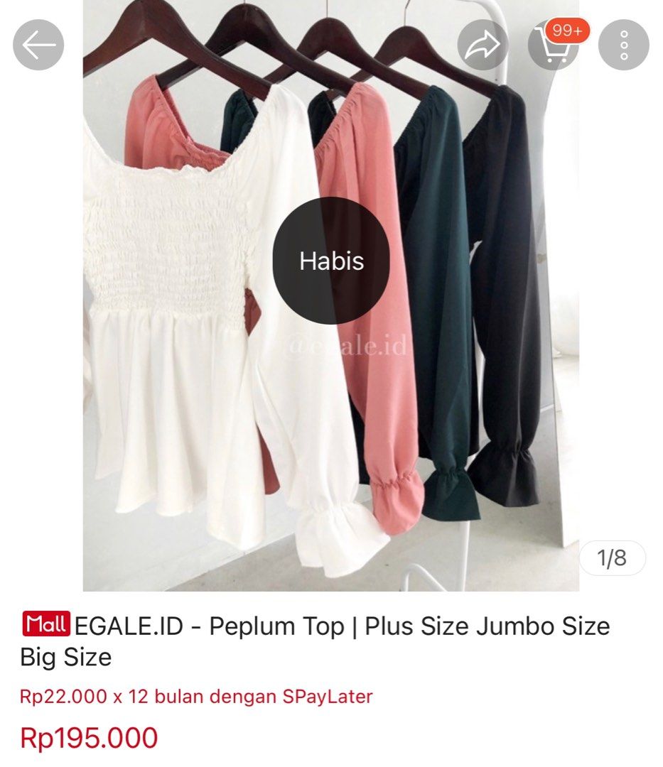 EGALE.ID - Peplum Top | Plus Size Jumbo Size Big Size, Fesyen Wanita,  Pakaian Wanita, Atasan di Carousell