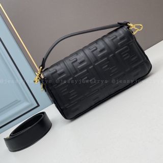 Fendi Baguette Black Leather Bag