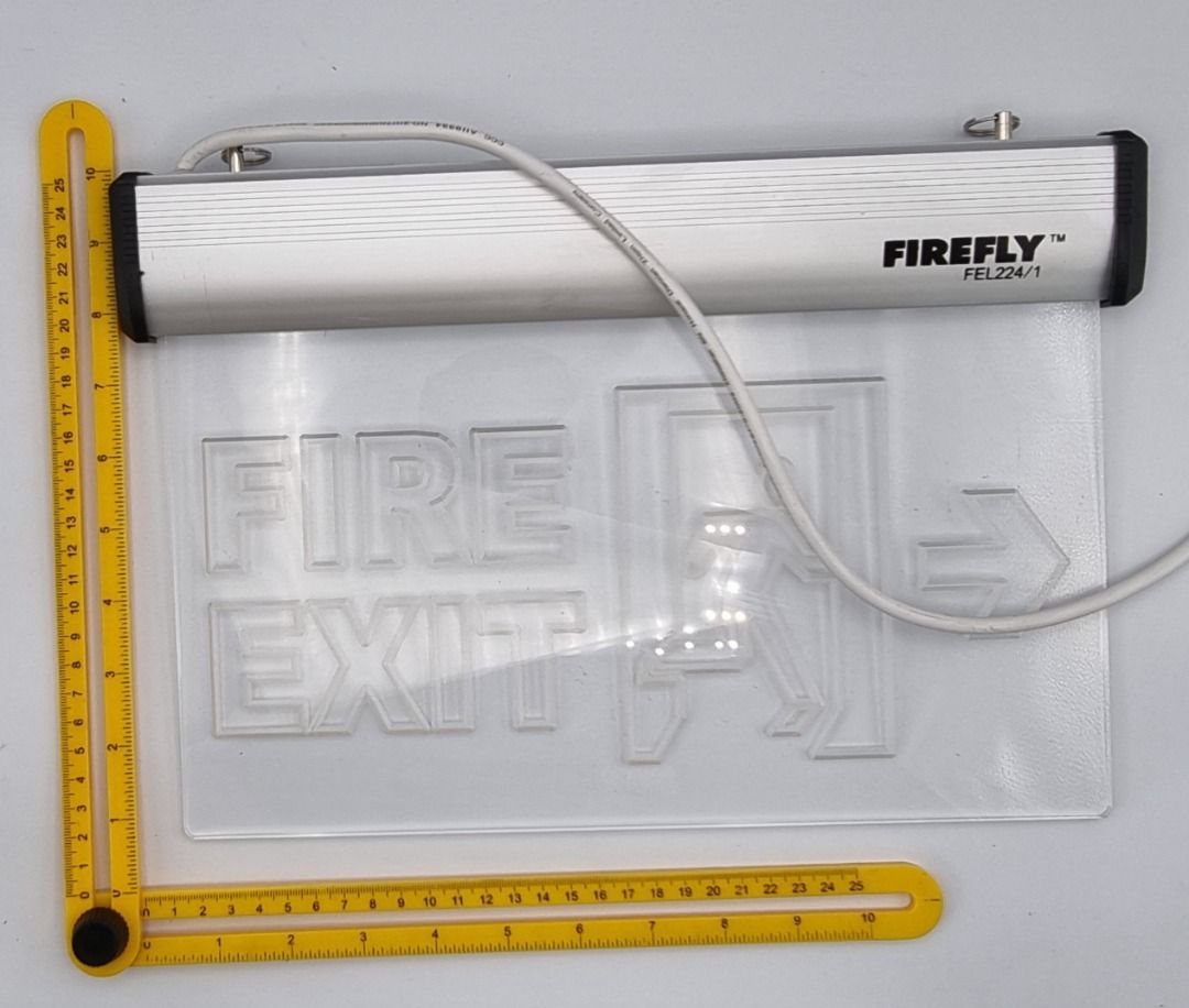 FIREFLY LED Backlit Fire Exit Signage Electric Illuminated Single Face