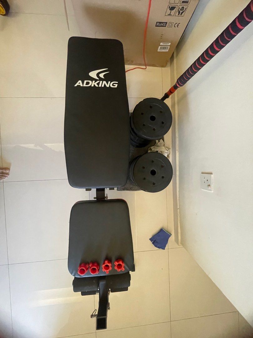 Portable weight top bench set