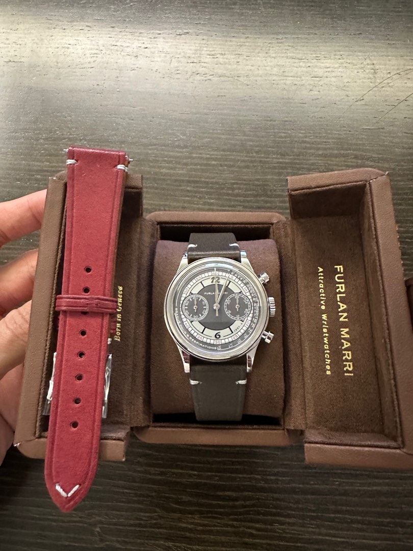 Furlan Marri Rosso Grigio Ref 1085-A, 名牌, 手錶- Carousell