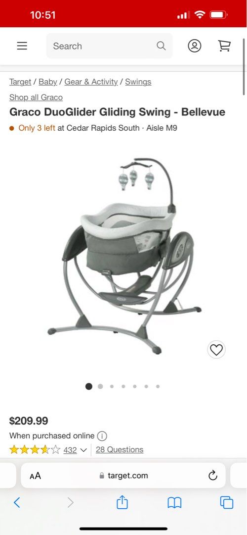 Graco Baby swing Babies Kids Infant Playtime on Carousell
