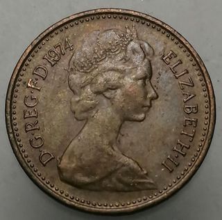 Great Britain Coin - 1/2 New Penny 1974 Coin Elizabeth II