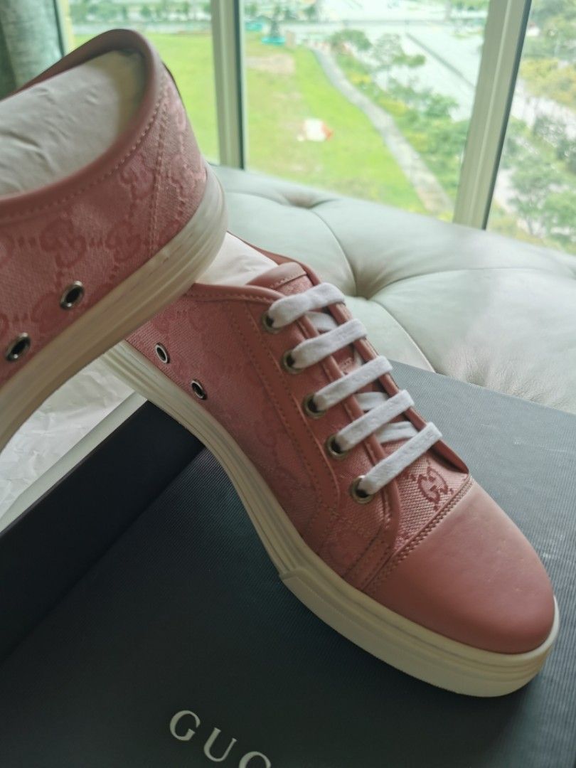 All pink sales gucci sneakers