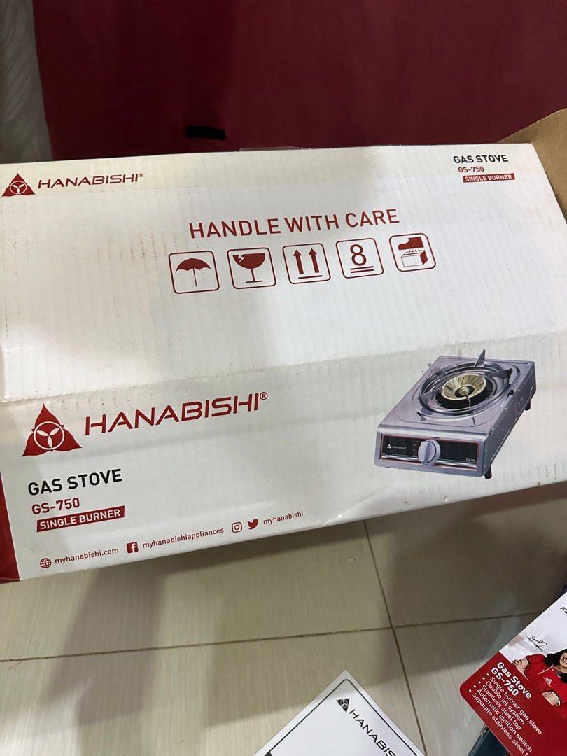 Hanabishi single burner gas stove, TV & Home Appliances, Kitchen