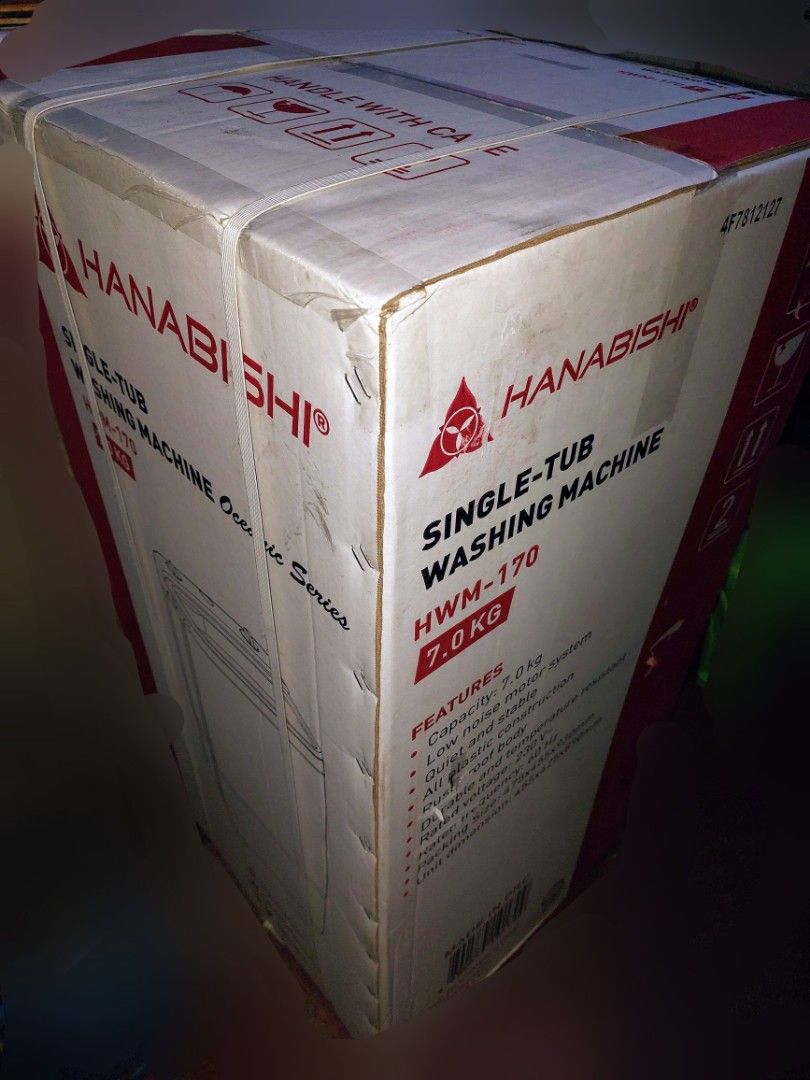 HANABISHI Washing Machine Single Tub 7 KG, TV & Home Appliances