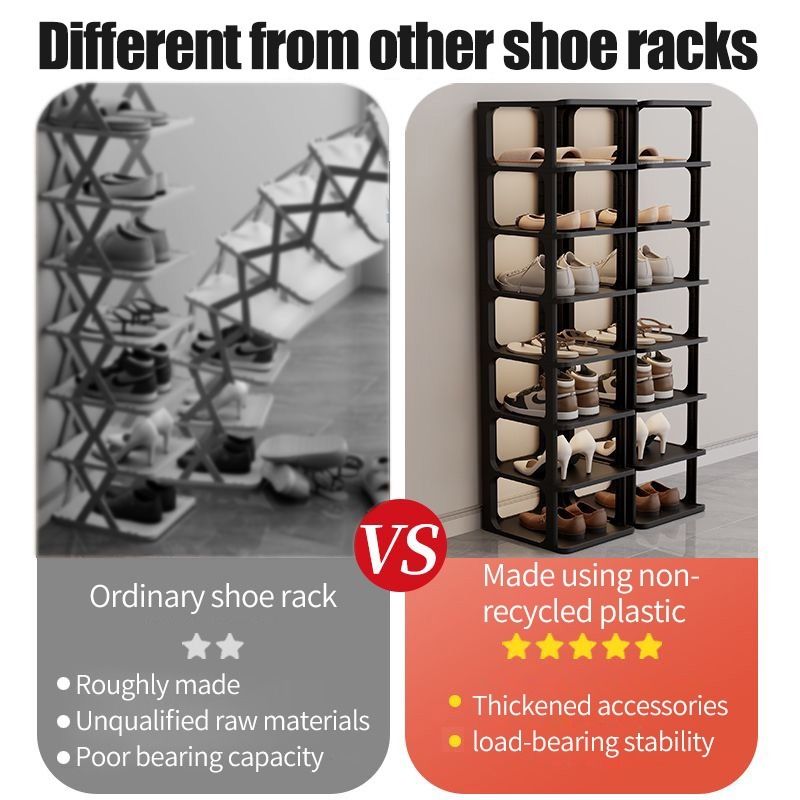 HDB/BTO Shoe Rack Shoe Cabinet Furniture Narrow Shoe Storage Dustproof ...